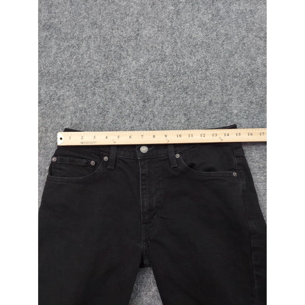 Levis 511 Jeans Mens 32x32 Black Dark Wash Preppy Slim Fit Stretch Cotton Denim - Picture 10 of 12